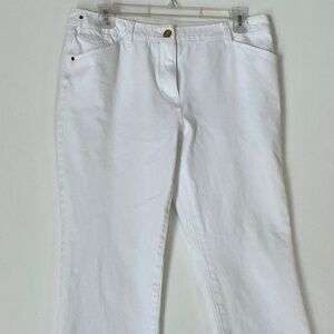 White House Black Market Legacy modern boot cut white pants 8R